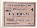 Frankreich 1 franc 1 Franc Charleville-Mézières-Mohon Cities - Charleville, Mézières et Mohon - 1915 -