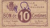 Frankreich 10 10 centimes Toulouse City -