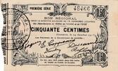 Frankreich 50 centimes 50 cent. Fourmies - First serial - 08/05/1916 -