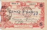 Frankreich 5 francs 5 Francs Fourmies City - 1917 -