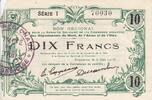 Frankreich 10 francs 10 Francs Fourmies City - 1916 -