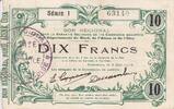 Frankreich 10 francs 10 Francs Fourmies City - 1916 -
