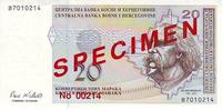 Bosnien und Herzegowina  20 Convertible Maraka - F. Visjic - 1998 I / ST
