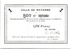 Frankreich 1 franc 1 Franc Mayenne City -