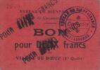 Frankreich 10 francs 10 Francs Carcassonne Bon pour 10 Frs de viande de Boeuf -