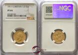 Great Britain 1/2 Sovereign 1911 George V NGC PF64