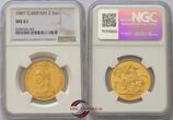 Great Britain 2 Pounds 1887 Victoria NGC MS61