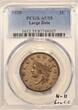 One Cent Large Cent Large Date PCGS AU-55; N-11, Low C.C.