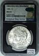 USA 1886 Morgan Dollar NGC & CAC MS-65; Original Bag Fragment; Creamy White