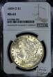 USA 1899-O Morgan Dollar NGC MS-63; Choice Original