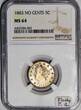 USA 1883 No Cents Liberty Nickel NGC MS-64; Flashy P.Q.!