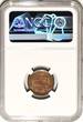 USA 1945 Lincoln Wheat Cent Obverse Struck Thru Mint Error NGC MS-63