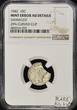 USA 1942 Mercury Dime 20% Curved Clip Mint Error NGC vz+ Details; RARE This Big!
