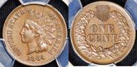 USA 1864 Indian Head Cent PCGS AU-55; L On Ribbon; Premium Quality Beauty! 472,38 EUR  zzgl. 51,52 EUR Versand