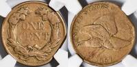 USA Flying Eagle Cent Straight Clip Mint Error -