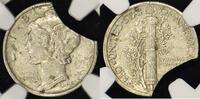 USA 1942 Mercury Dime 20% Curved Clip Mint Error NGC vz+ Details; RARE T... 343,55 EUR  zzgl. 51,52 EUR Versand