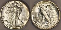Half Dollars, Half Dollars Half Dollar Walking Liberty  CAC MS-63 MS-63 446,57 EUR  zzgl. 53,58 EUR Versand