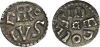 France AR denier c. 768-814 Charlemagne, Melle mint, class 2 ss