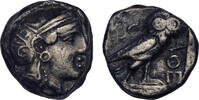 Attica, Athens AR tetradrachm c. 393-294 BC Athena/Owl, pi-style, South Arabian graffiti f.ss