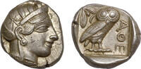 Attica, Athens AR tetradrachm c. 454-404 BC Athena/Owl f.vz