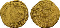 England AV crown 1636-8 Charles I, Tower mint, group D, mintmark tun, bust 5, inner circle on obvers