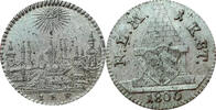 European Coins 1 Kreuzer Nurnberg 1806 Silver Coin City View Unc One Year Type Nuremberg -