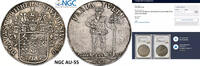 European Coins 55 1 Thaler NGC 1730 Braunschweig Wolfenbuttel AU- Giant Hannover Germany Top Pop -
