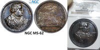 European Coins Medal NGC Nurnberg 1717 MS-62 Jerusalem City View Silver Germany Very Rare -