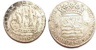European Coins 6 Stuiver Netherlands Zeeland Au 1777 Sailing Galleon Ship Silver Rare Lucky 777 -