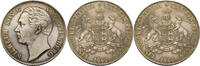 European Coins 1 Thaler Wurttemberg 1860 Unc Taler Silver Coin Germany German Sate Very Rare -