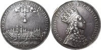 European Coins Medal Reims 1654 Silver City View Louis XIIII Coronation in Notre-Dame de Reims -