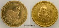 Südafrika 1 Rand J.A. van Riebeck/ Springbock, 4,00 g/917 Gold, KM#63, f. Stg -