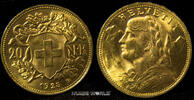 Schweiz Mzz. B, Vreneli, 6,48 g/900 Gold, S44, vz+ 20 Franken 1925 vz+