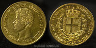 Italien 20 Lire 1849 Genua/Sardinien, Karl Albert 1831-1849, 6,41 g/900 ... 773,85 EUR  zzgl. 10,00 EUR Versand