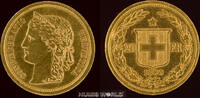 Schweiz 20 Franken 1886 B, Divo-Tobler, 6,47 g /900 Gold, S7, vz  845,25 EUR  zzgl. 10,00 EUR Versand