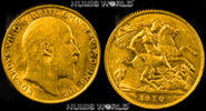 GB 1/2 Sovereign 1910 Edward VII. 1901-1910, 3,97 g/917 Gold, S525, vz  476,70 EUR  zzgl. 10,00 EUR Versand