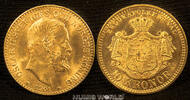 Schweden Mzz. E.B., Oscar II. 1872-1907, 4,48 g/900 Gold, S139, vz+  10 Kronor 1901 