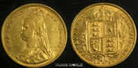 GB Victoria 1837-1901, Shield type, 3,96 g/917 Gold, S375, ss/vz 1/2 Sovereign 1892 ss/vz