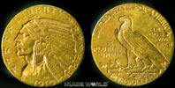 USA Philadelphia, Indianer, 8,36 g/900 Gold, winz. RF, ss+ 5 Dollars 1910 ss+