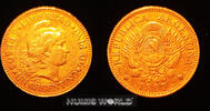 Argentinien 5 Pesos Argentino (5 Pesos), 8,04 g/900 Gold, KM6, ss+ ss+ 1044,00 EUR  zzgl. 10,00 EUR Versand