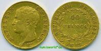 Frankreich 40 Francs Mzz. A, Napoleon Empereur, 12,87 g/900 Gold, S7, ss+ -