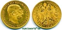 Österreich 10 Kronen Franz Joseph I. 1848-1916, 3,40 g/900 Gold, S672, offizielle NP, fast Stg -