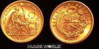 Peru 1965 Peru, 5 Soles, 1965, Lima, Sitzende Liberty, 2,34 g/900 Gold (... 608,80 EUR  zzgl. 10,00 EUR Versand