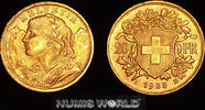 Schweiz 1935 Schweiz, 20 Franken, Vreneli, L 1935 B, 6,44g/900 Gold, S49... 951,15 EUR  zzgl. 10,00 EUR Versand
