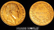 Belgien 1865 Belgien, 20 Francs, 1865, Leopold I. 1831 - 1865, 6,45 g/90... 1277,00 EUR  zzgl. 25,00 EUR Versand