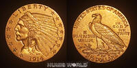 USA 1914 USA, 2 1/2 Dollars, 1914, Philadelphia, Indianerkopf, vz+ vz+ 865,77 EUR  zzgl. 10,00 EUR Versand