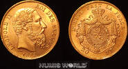 Belgien 1875 Belgien, 20 Francs, 1875, Leopold II. 1865 - 1909, Franz&ouml;si... 1117,00 EUR  zzgl. 25,00 EUR Versand