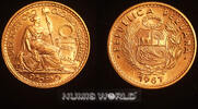 Peru 10 Soles 1967 Peru, 10 Soles, 1967, Lima, Sitzende Liberty, 4,68 g/... 1036,00 EUR  zzgl. 10,00 EUR Versand