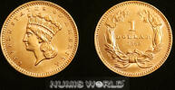 USA 1 Dollar 1862 USA, 1 Dollar, 1862, Liberty-Kopf, 1,67 g/900 Gold, vz  1836,00 EUR  zzgl. 25,00 EUR Versand