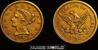 USA 2 1/2 Dollars 1843 USA, 2 1/2 Dollars, 1843, Liberty-Kopf, 4,14 g/90... 841,50 EUR  zzgl. 10,00 EUR Versand